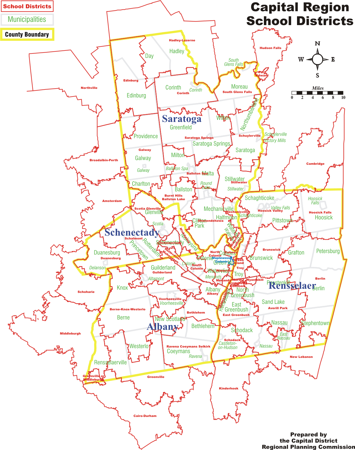 Capital District School District Maps CDRPC Capital District School District Maps CDRPC